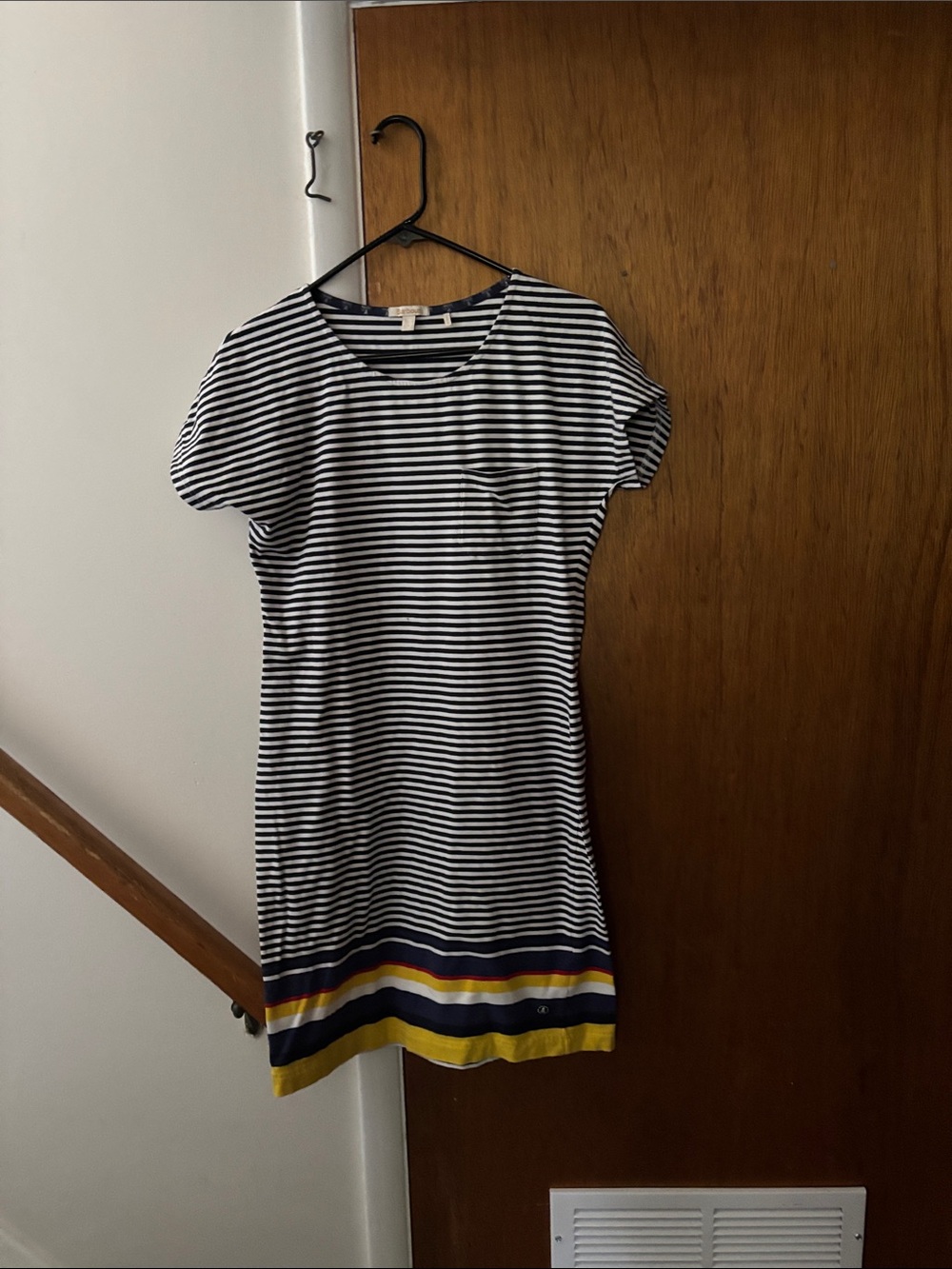 Barbour Navy and White Striped Boatneck Top